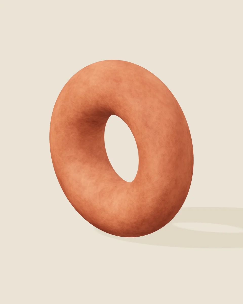 Fired terracotta rendered as a 3D material study